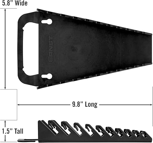 Miniatura 4 de Ernst Manufacturing Organizador de llaves Gripper, 10 herramientas, color negro