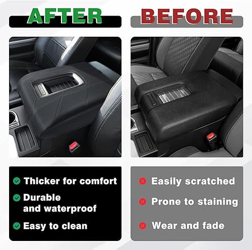 Miniatura 285 de Muslogy Funda de consola central compatible con Honda Pilot 2023 2024 2025, 2024 2025 2026 Ridgeline/Passport Accesorios para apoyabrazos, tapa