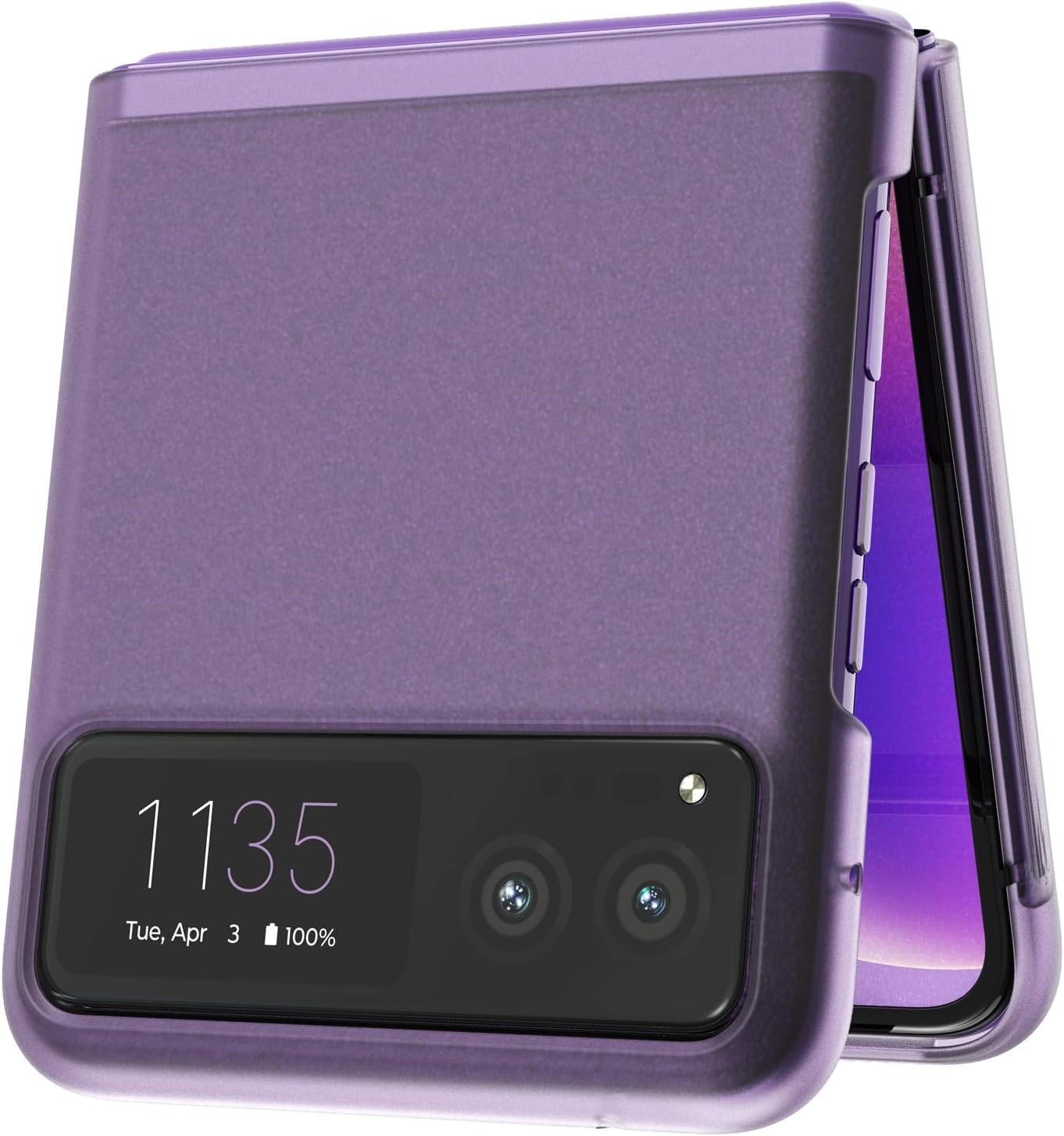Motorola Razr 2023 / Razr 40 Frosted Case- Slim, Lightweight, Precision Fit Protection, Hingeless Shell -Summer Lilac