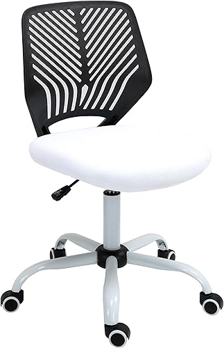 Porthos Home Talia - Silla de oficina con respaldo de plástico ranurado soporte lumbar asiento ajustable en altura giro de 360 grados ruedas