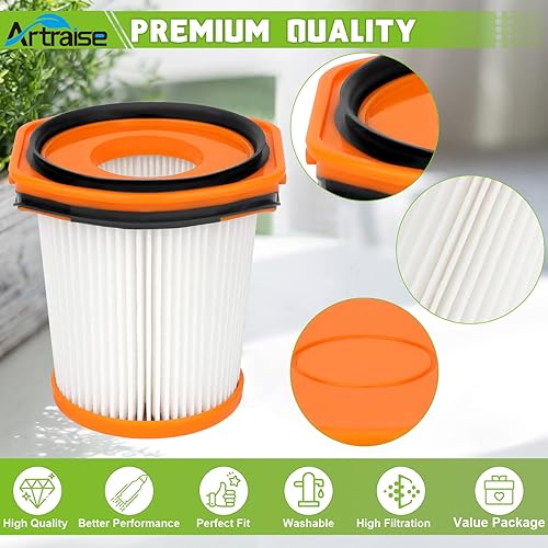 Miniatura 6 de Artraise WS642AE Filtro de repuesto para sistema de autovaciado Shark Wandvac WS642, WS642RG, WS642WK, WS642AEWBKT - Aspiradora inalámbrica