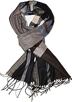 Vista 14 de Veronz – Bufanda de invierno de cachemira, clásica, suave Came (Camel Plaid)