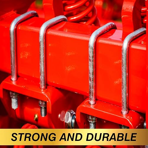 Miniatura 37 de Dunzy 12 pernos cuadrados en U chapados en zinc, perno en U de acero al carbono resistente, suministros industriales y científicos para tubo