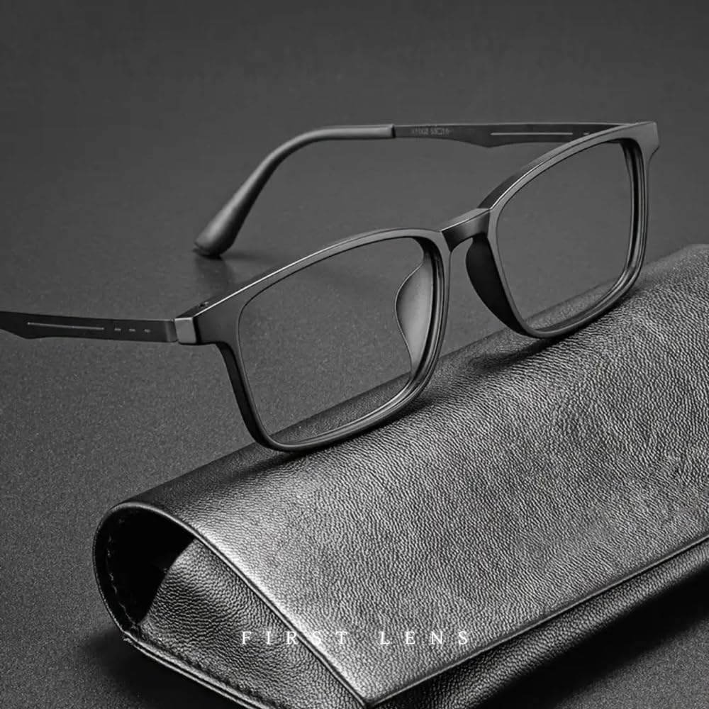 First Lens Titanium Rect Blue Light Blocking Reading Glasses For Mens & Womens | Lightweight | stylish | Anti blue Light Glasses +2.50 Power 1
