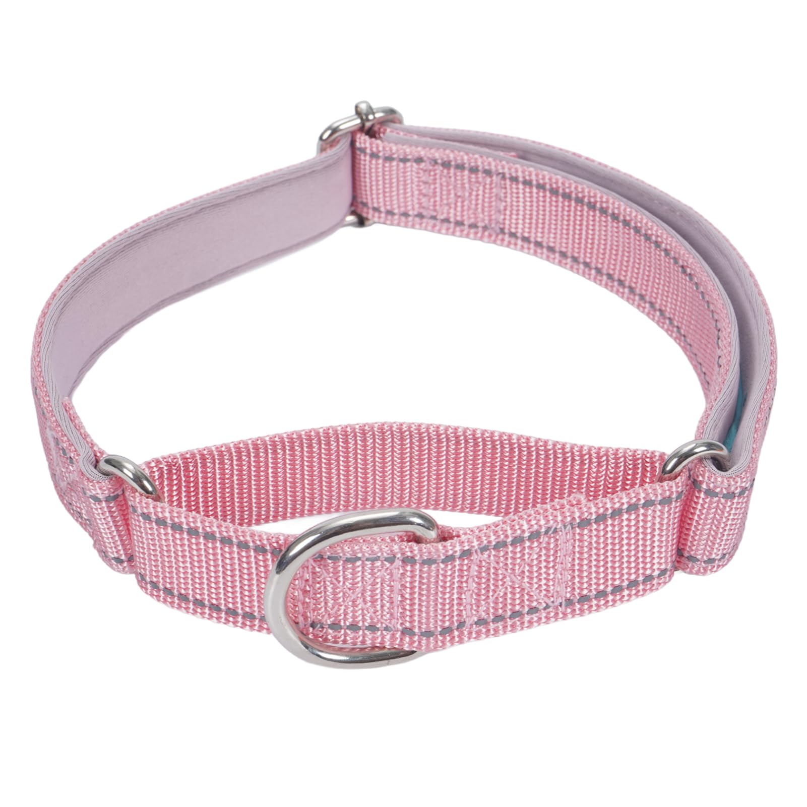 SGODA Martingale Dog Collar, Reflective Dog Training Collars for Large Dogs, Pink Large