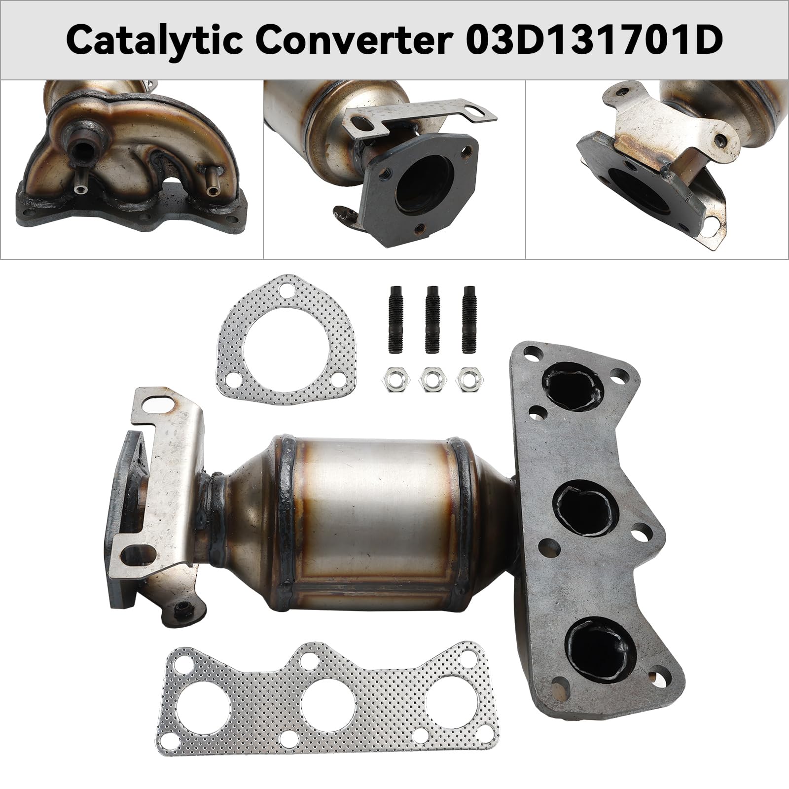 Topteng Catalytic Converter Type Approved 03D131701D Apto para VW Polo 9N 1.2 04 to 09