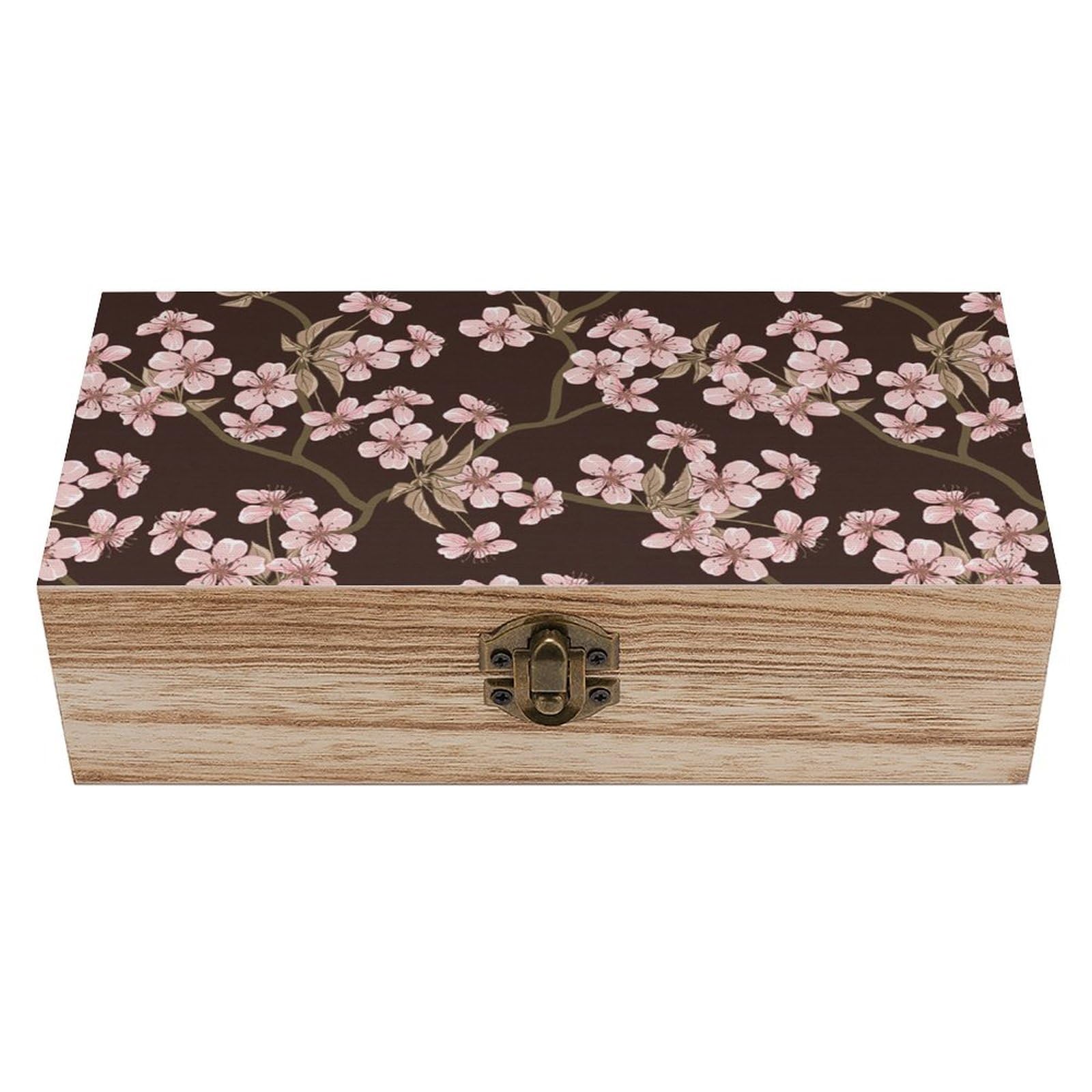 Amazon｜木製ボックス 和風 和柄 花 桜 収納ケース アクセサリー収納 