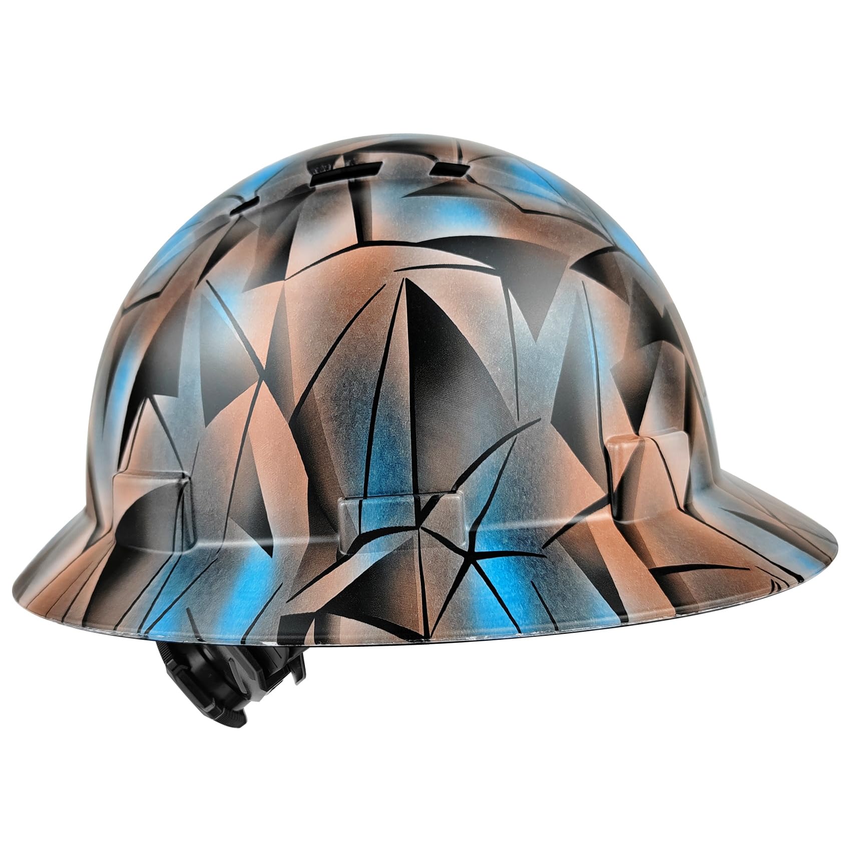 Full Brim Hard Hat - OSHA Safety Helmet Durable Lightweight Carbon Fiber Hard Hat, 6-Point Ratchet Suspension Protective Gear for Men and Women