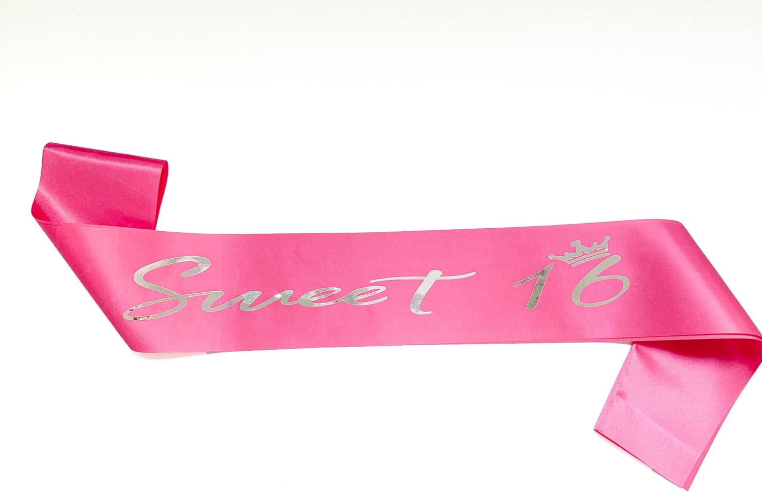 Sweet 16 Sash Pink, Its My 16th Birthday Sash for Girls Hot Pink Sash with Silver Foil Letter Birthday Sash for Girl Birthday Gifts Party Decorations Favors image 2