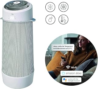AEG PX71-265WT Eco mobiles Klimagerät / spiralförmiger Luftstrom / App-Steuerung / Spracherkennung / Fernbedienung / Fenst...