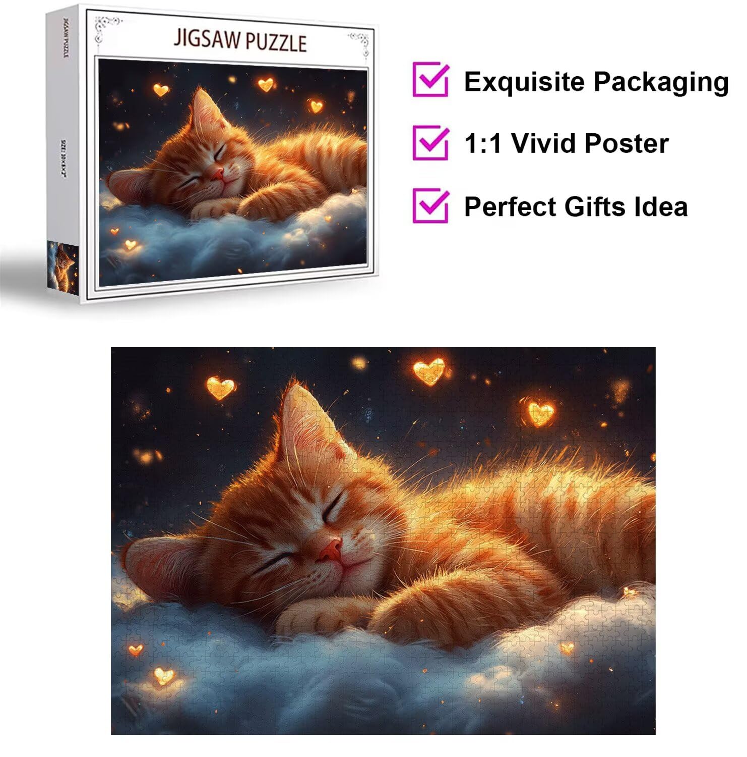 Puzzle dla dorosłych 2000, Cat Love, 99x70cm, n-489