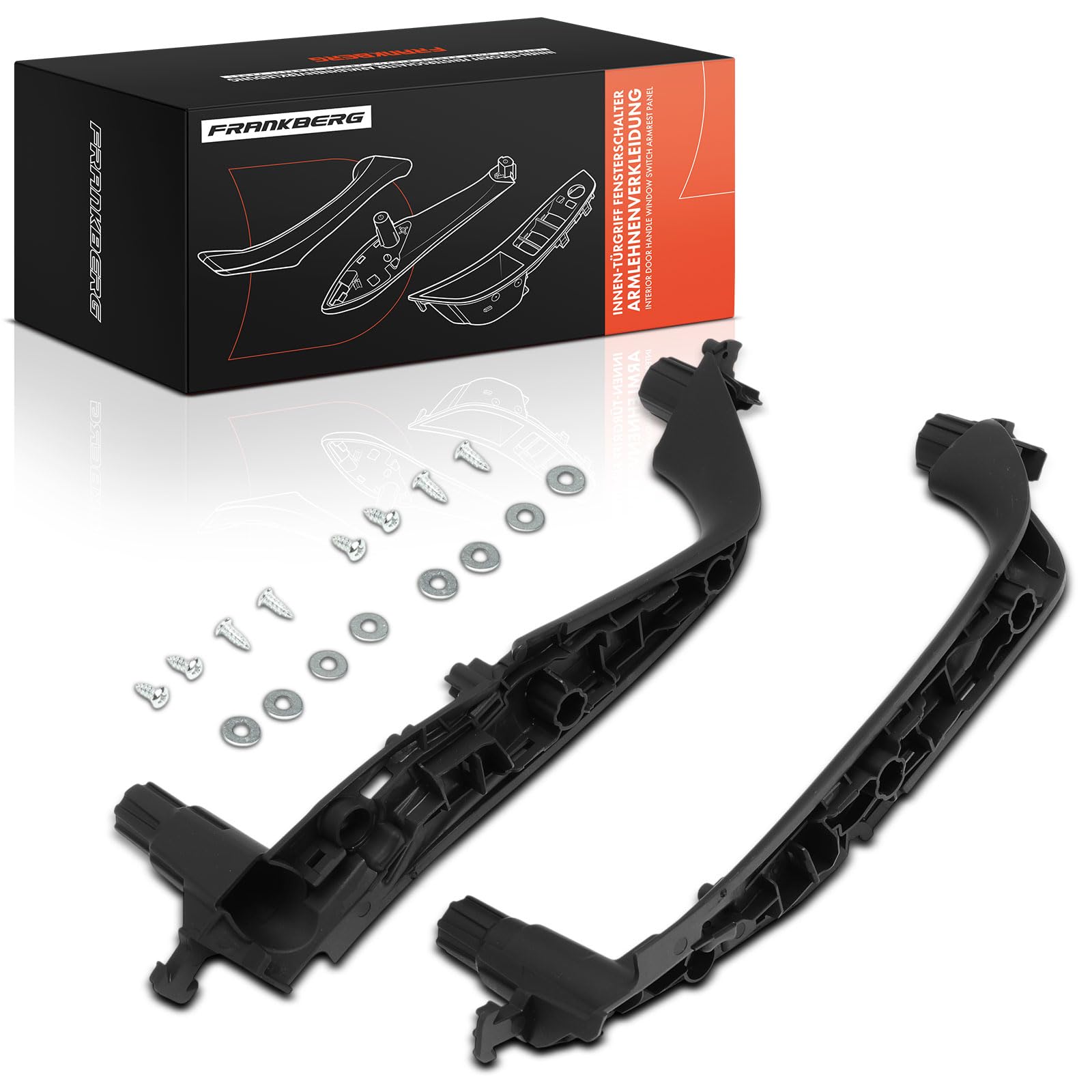 Frankberg 2x Maniglia interna Pannello di Interruttore finestra auto Interno Anteriore nero Compatibile con 5 Touring Van G31 Serie 5 F90 G30 Replace# 51417438523