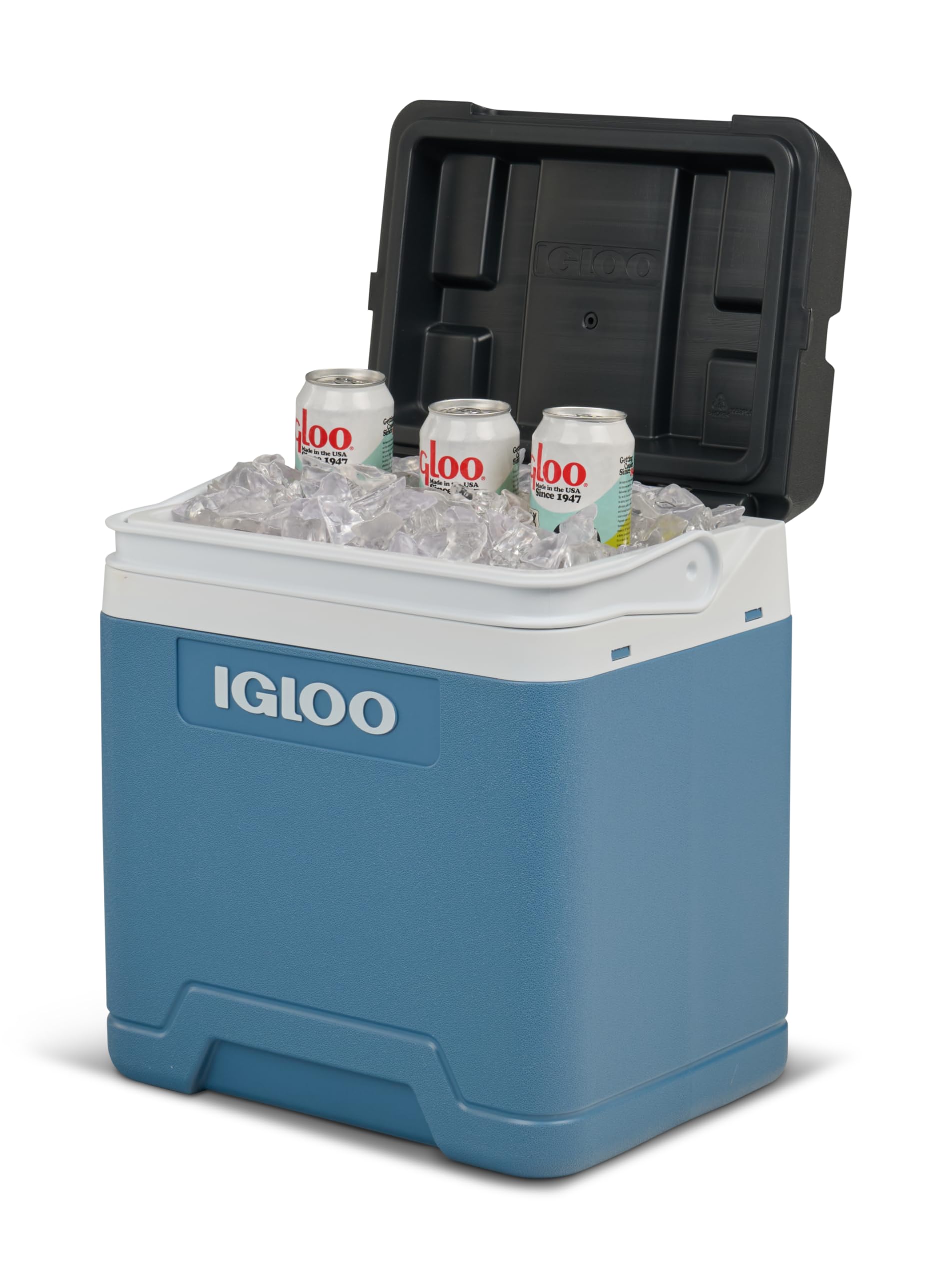 IGLOO Roller Borsa Termica Passiva – Contenitore Isotermico Azzurro con Ruote e Maniglia Telescopica per Campeggio e Tempo Libero