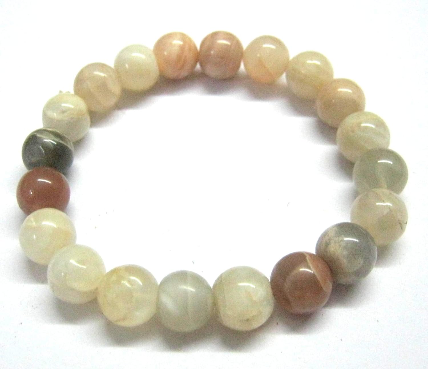 Moonstone Beaded Bracelet Gemstone Fashion accessory Crystal Healing Gift Wellness Positive Energy handcrafted peace - Image 4