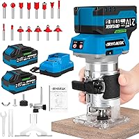 Vista 1 de Herramienta de Router de Madera Inalámbrica, Router de Palma sin Escobillas de 21V con 2 x Baterías de 4.0Ah, Router Compacto de Recorte de 6
