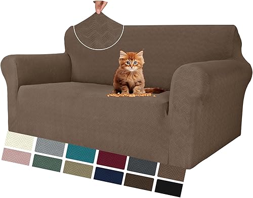 Miniatura 59 de MAXIJIN Fundas para sofá de 3 cojines (71"-91"), funda elástica de 1 pieza para sofá, protector de muebles con parte inferior elástica para niños y
