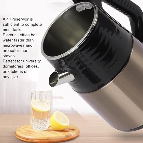 Miniatura 5 de Hervidor eléctrico, protección contra hervir en seco, apagado automático, caldera de agua caliente, calentamiento rápido, acero inoxidable 304, alta