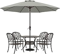Vista 43 de ABCCANOPY Sombrilla de patio al aire libre de 7.5 pies, sombrilla de mesa con protección UV con manivela para una fácil instalación, adecuada