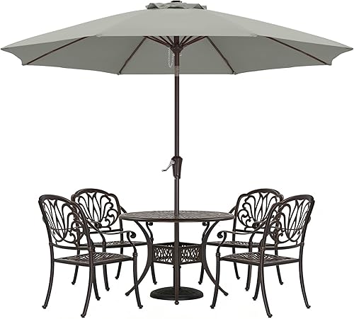 Miniatura 43 de ABCCANOPY Sombrilla de patio al aire libre de 7.5 pies, sombrilla de mesa con protección UV con manivela para una fácil instalación, adecuada
