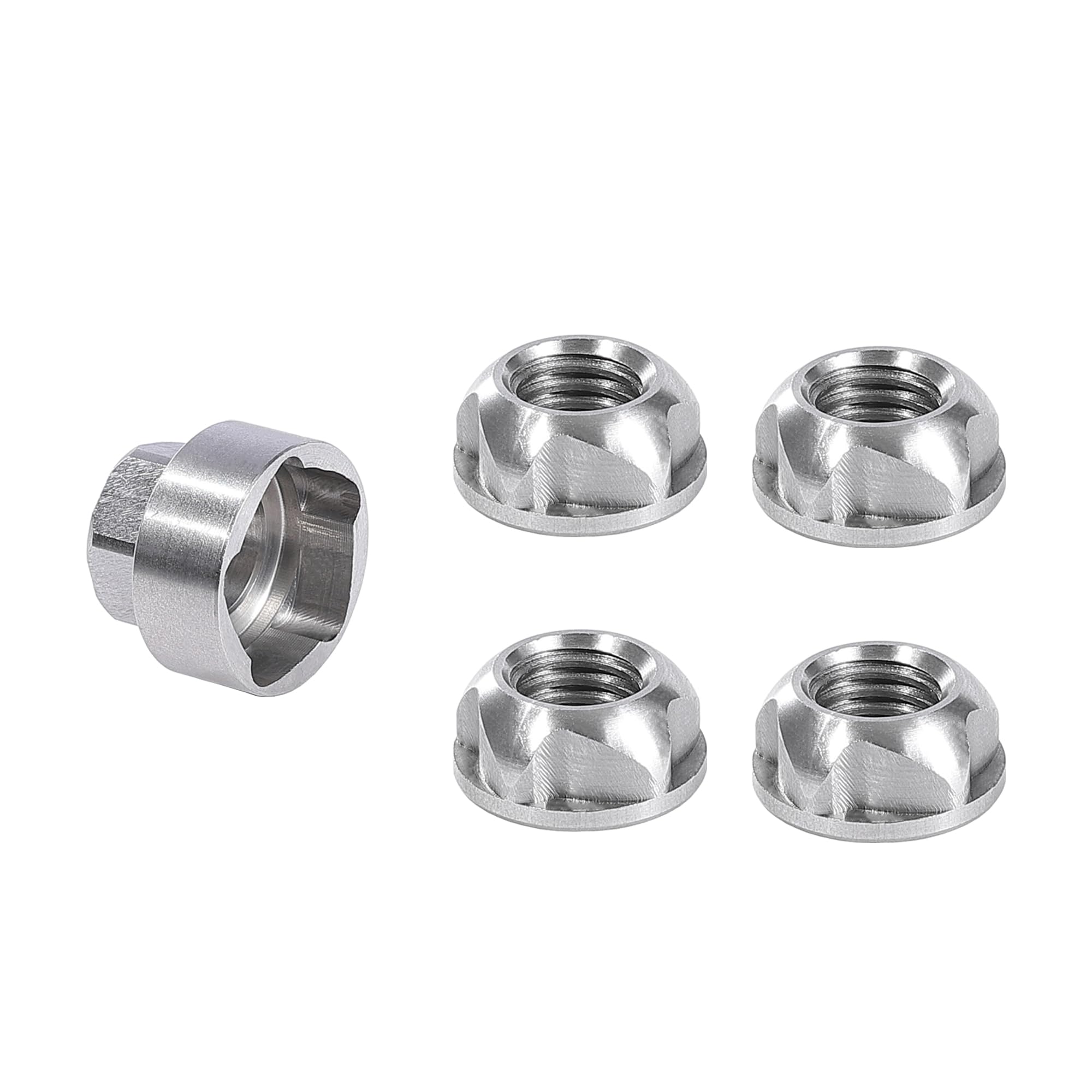 M14 304 Stainless Steel Anti-Theft Locking Nuts P2.0 Security Hardware Kit for Mountain Bike Awning Car Accessories for Styling Light Bar Safety,(4 Lock+ 1 Key)
