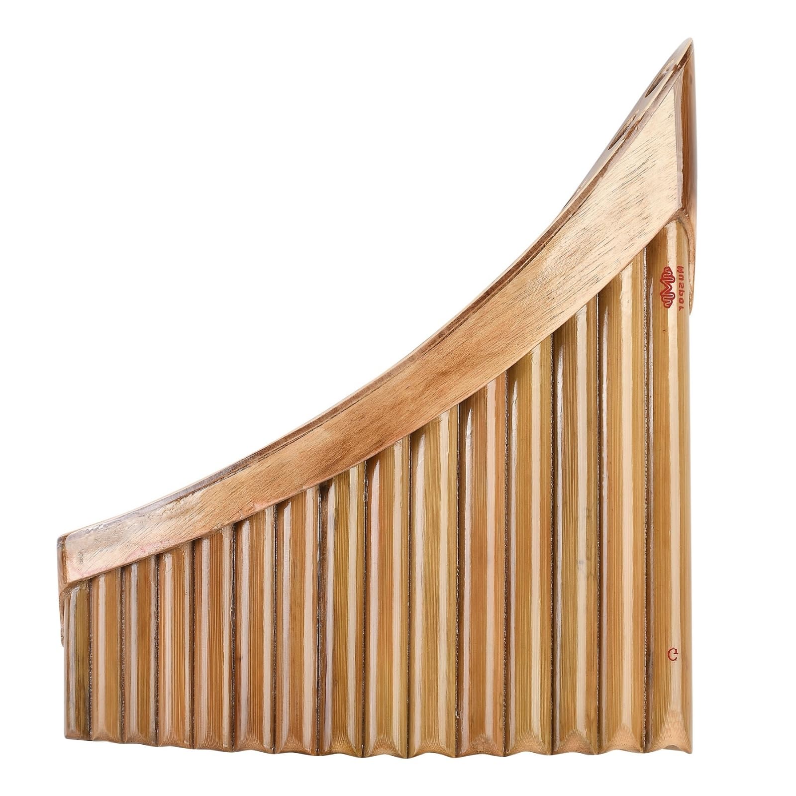 Panflöte Bambus Panpipe Rohrflöte Blasinstrument Traditionelle Röhrenanordnung mit Verstellbaren Klarer G4 Bis G6 mit Reinigungstuch Und tasche für Musikschule Zuhause Bühne