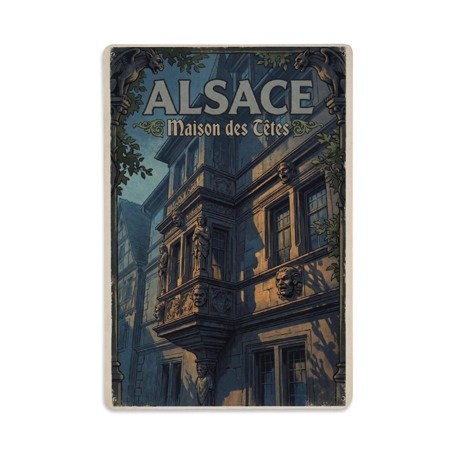 Gead 8X12inch Style Vintage Travel France Heritage Metal Tin Sign