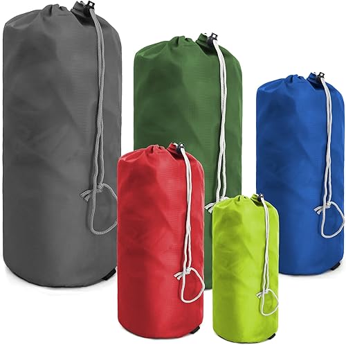 Vista 13 de BeeGreen Bolsa de almacenamiento con cordón para mochileros con solapa para el polvo, Verde militar, negro, azul marino, azul real, azul lago