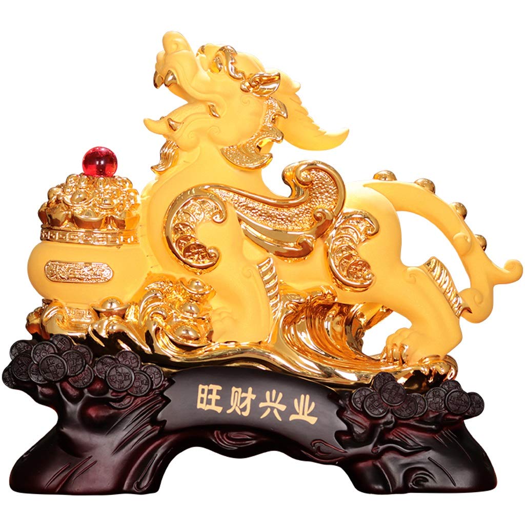 Statue Feng Shui Pi Xiu richesse ornement de table salon maison bureau or