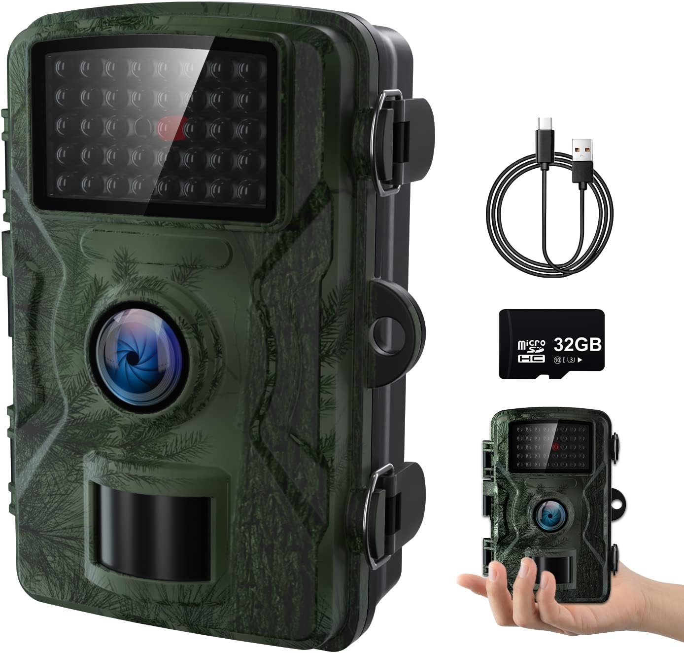 Trail Camera 16MP 1080P Low Glow Gaming Camera with 120