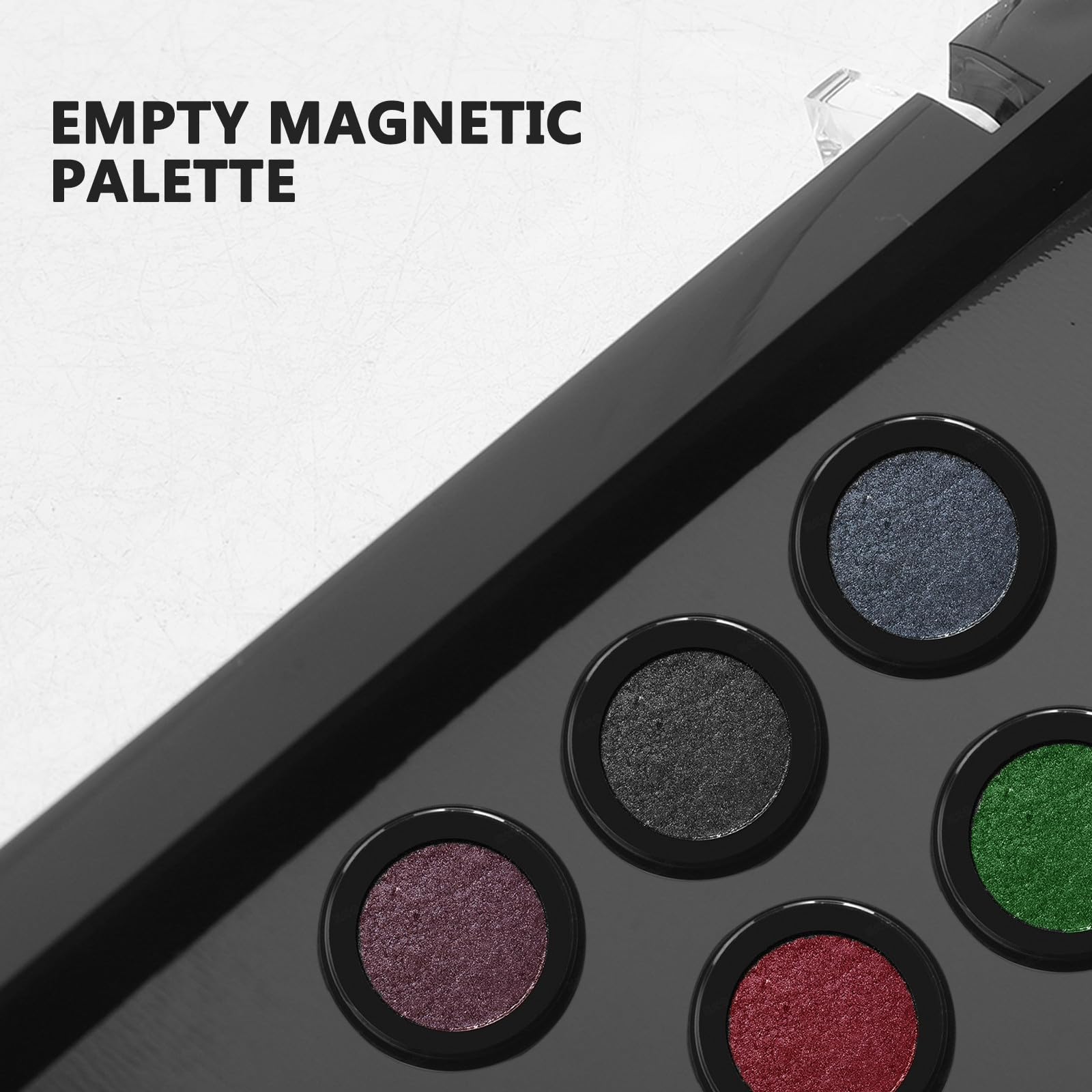 LALAFINA Palette Magnetica Vuota e Magneti Integrati 3 in Plastica Coperchio Trasparente Custodia per Ombretti Resistente All'usura e Facile da Esporre