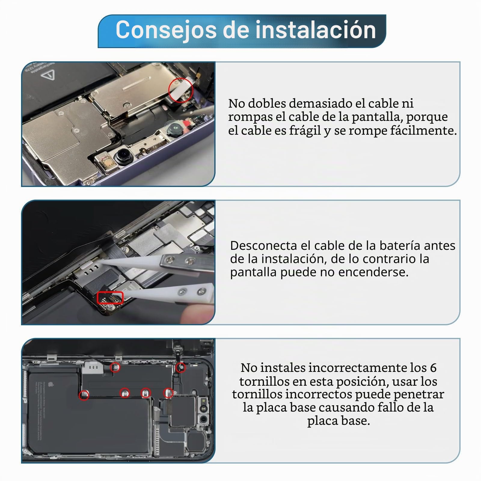 Dinow Pantalla para iPhone 15 Pro MAX, Pantalla LCD de 6.7” para iPhone 15 Pro MAX, Pantalla para iPhone 15 ProMax LCD de Repuesto con Kit de reparación, Compatible con el A3106, A2849, A3105, A3108