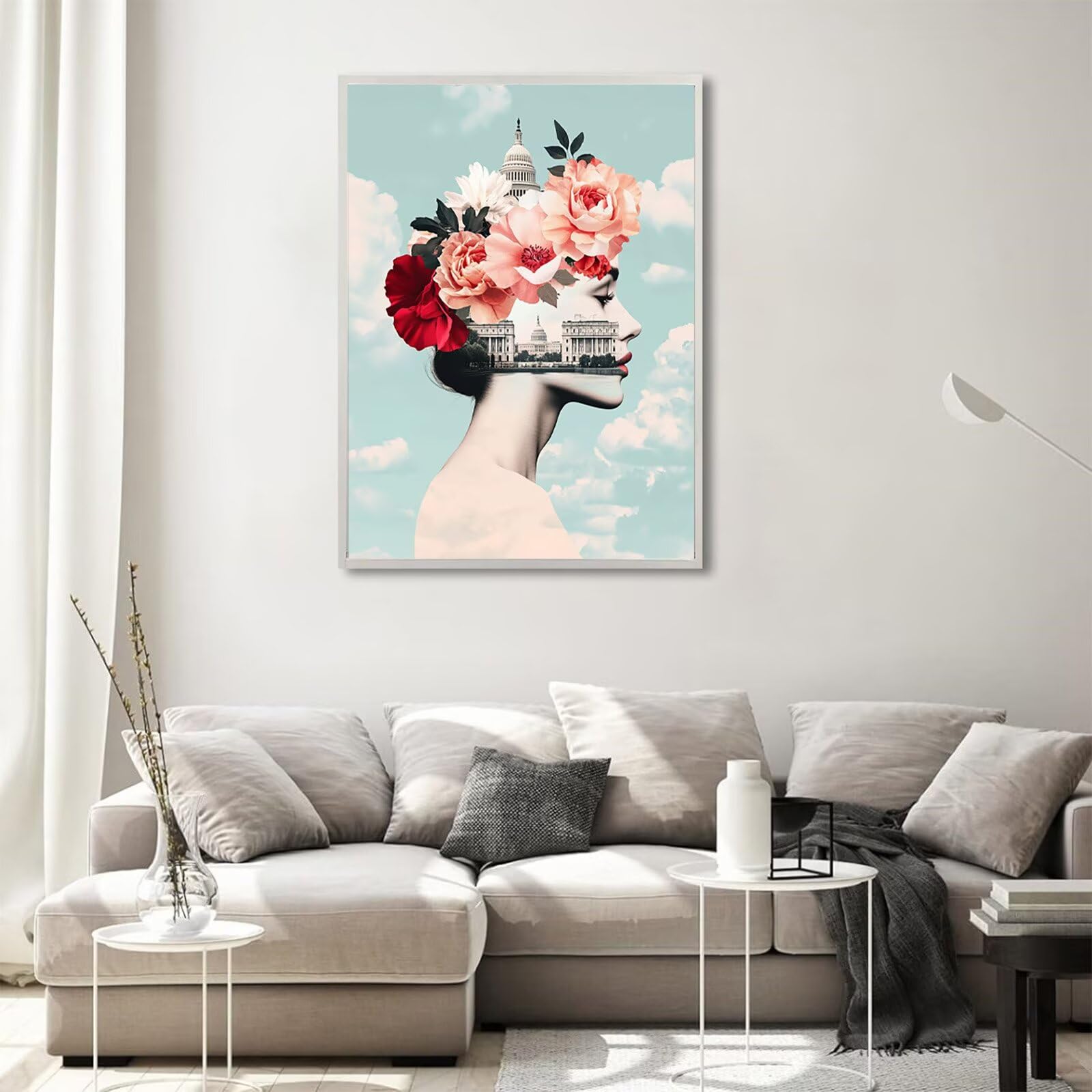 5D Città Diamond Painting Donna Diamond Painting Kit Completo, DIY Passatempo per Adulti Pittura Diamante Hobby Creativi Adulti Kit Strass Diamantini Crystal Art per Decorazione Casa 70x100cm,Model987