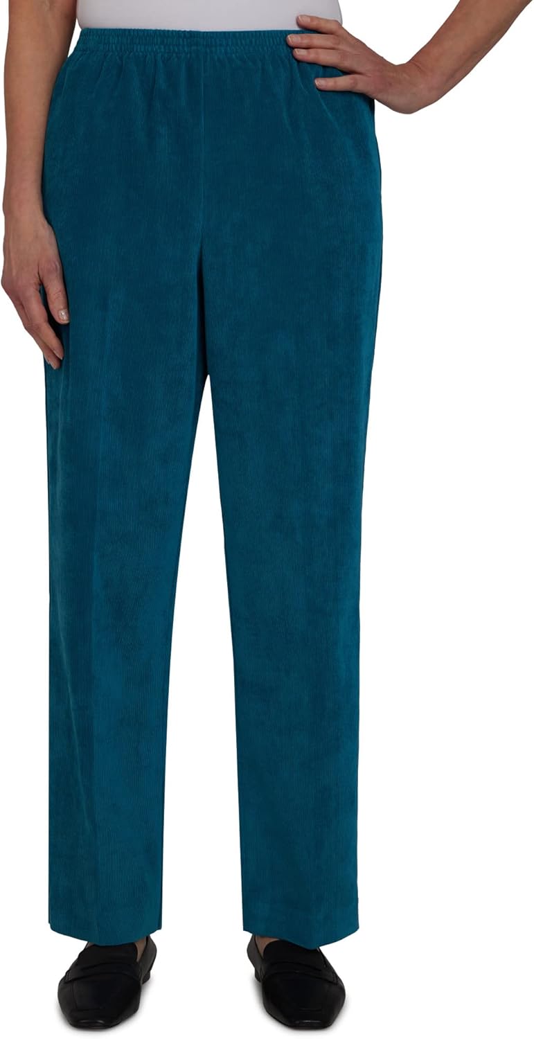 Alfred Dunner Petite Women's Classic Corduroy Pull-On Average Length Pant
