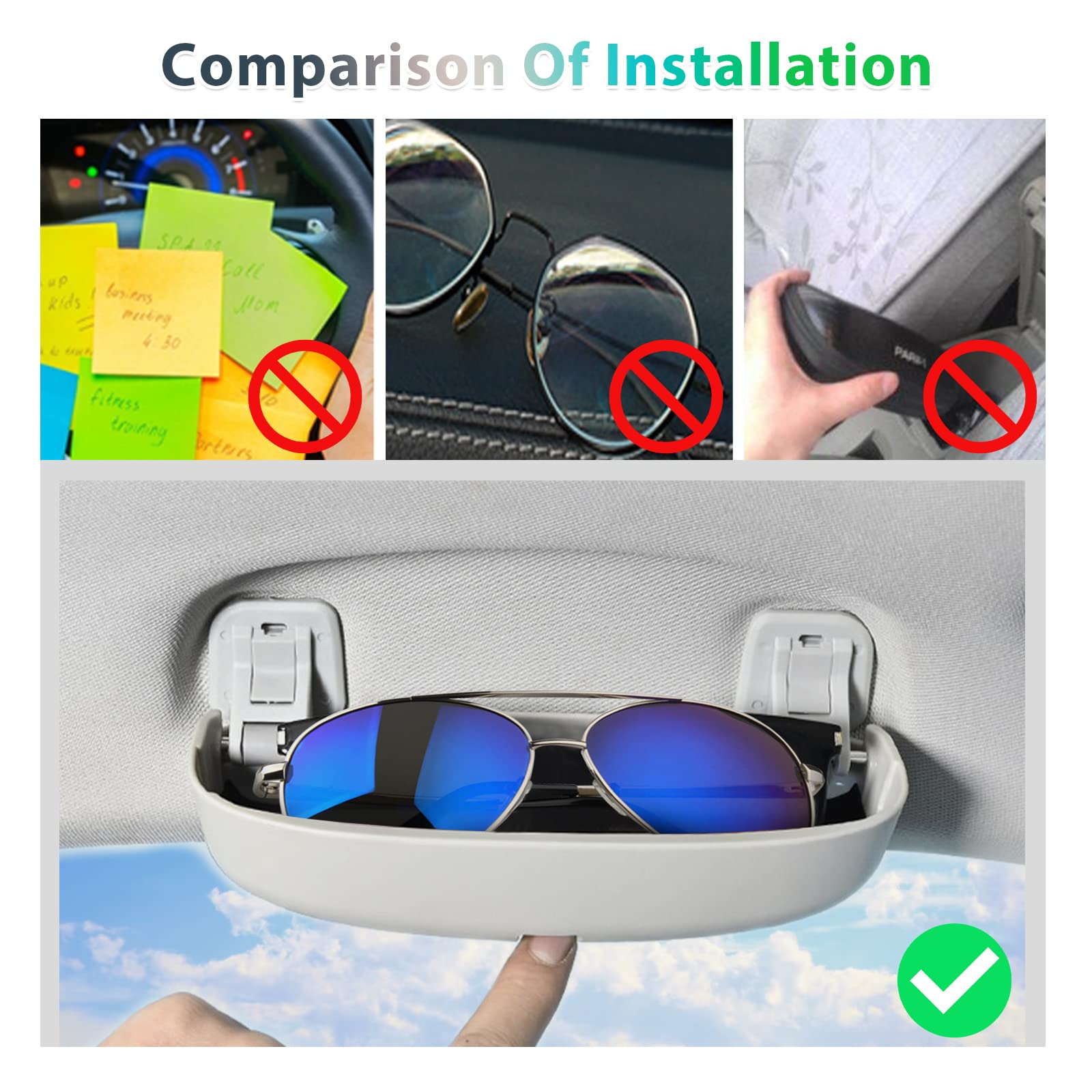 GAFAT Custodia Occhiali Compatibile con BMW X1 X3 X5 X7 Serie 1 2 Serie 3 5 6 7 2010-2025 2026, Contenitore interno per X1 U11 X3 G45 Serie 1 F70 Serie 3 G20, Custodia Occhiali da Sole (Grigio)