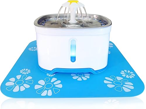 Miniatura 5 de Almohadilla de silicona para fuentes de agua de mascotas, tapete cuadrado de silicona de gran tamaño de 13.4 pulgadas, tapete dispensador de agua