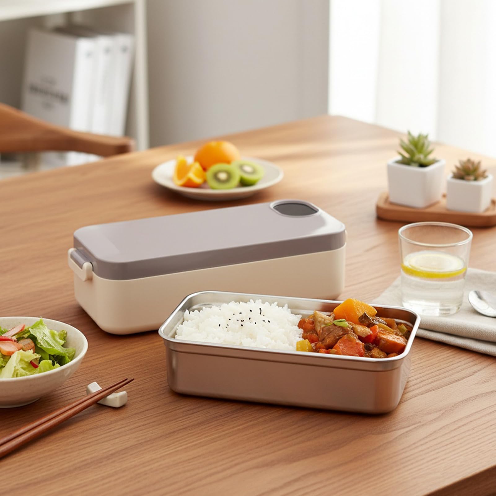 Scatola per alimenti ricaricabile, portatile, riscaldata, 26 x 12 x 7 cm, con batteria da 7200 mAh, per conservare alimenti con funzione, contenitore elettrico per snack, per ragazzi, ragazze, lavoro
