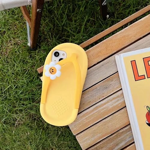 Miniatura 8 de Yatchen Kawaii - Fundas para teléfono para iPhone 11, bonita caricatura amarilla con chanclas, funda para teléfono 3D para iPhone 11, funda de