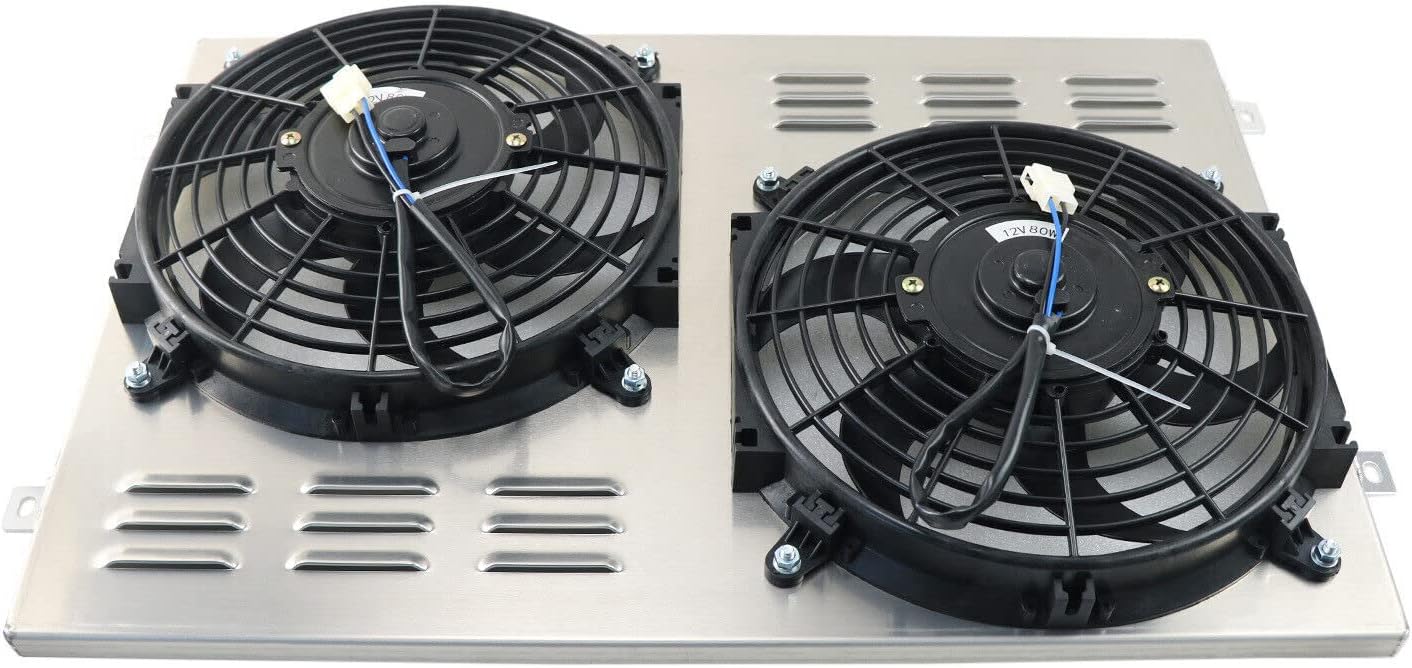 Aluminum Radiator Shroud Fan for 1963-1970 Ford Mustang Torino LTD Country Squire Sedan Galaxie Fairlane Falcon L6/V8, 67-68 Mercury Cougar/XR7 V8