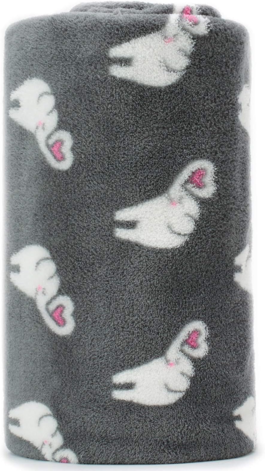 Blanket Throw Cute Dreaming Elephant Pattern Grey Background Soft Lightweight Coral Fleece for Baby 50 X 60in