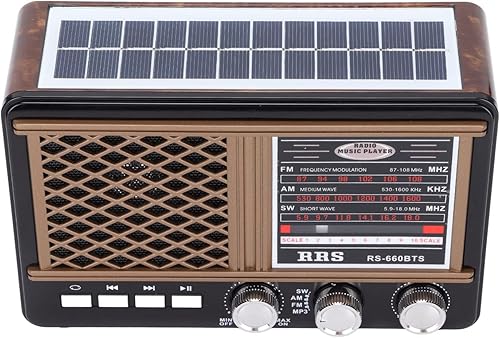 Miniatura 2 de Radio solar multibanda funciona con batería,Radio solar de manivela,Luz de luz para emergencia al aire libreRadio solar del tiempo de manivela con F