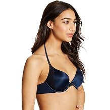 Maidenform Womens Love The Lift Natural Boost Demi T-Shirt Bra 9428, Navy/Black, 34C