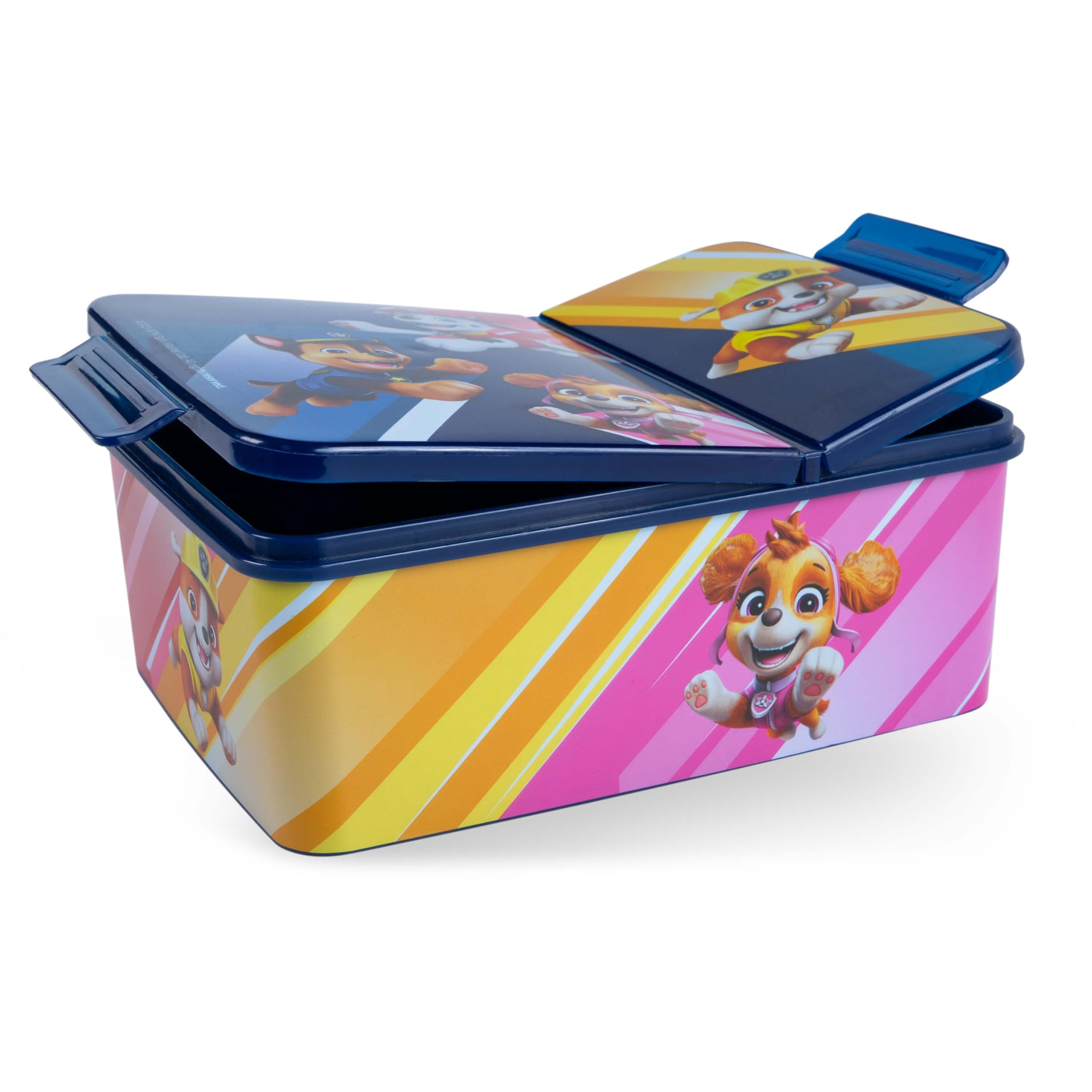 p:os Paw Patrol Children's Lunch Box with Compartments - Leak-proof Bento Box Children for Nursery and School - For Boys, Blue