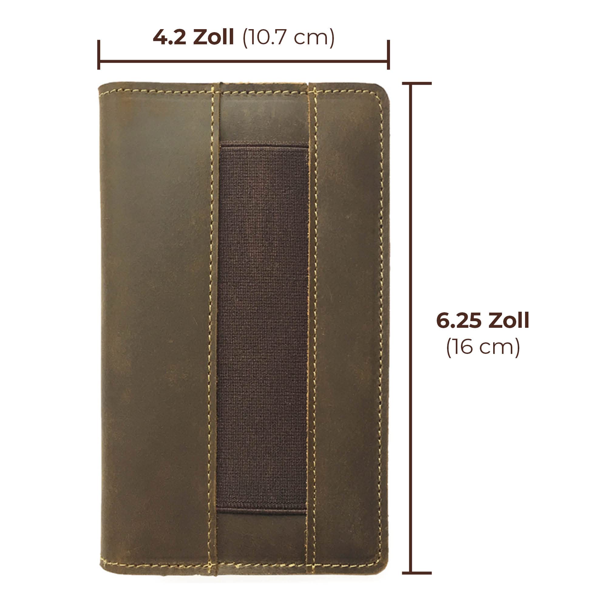 Sovereign-Gear Lederbezug für Moleskine Cahier Notebook 8,9 x 14 cm. Handgefertigte Vintage Ledertasche für Papiertaschen-Feldnotizbuch und Kleine Notizblöcke. Lederbezug, Papierheft + Stift