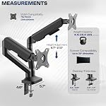 VIVO Dual Pneumatic Arm Ultra-Wide Monitor Mount for up to 35 inch Screens, Holds 26.4 lbs per Arm, Desk Mount Monitor Stand for 2 Ultrawides, Black, STAND-V200O
