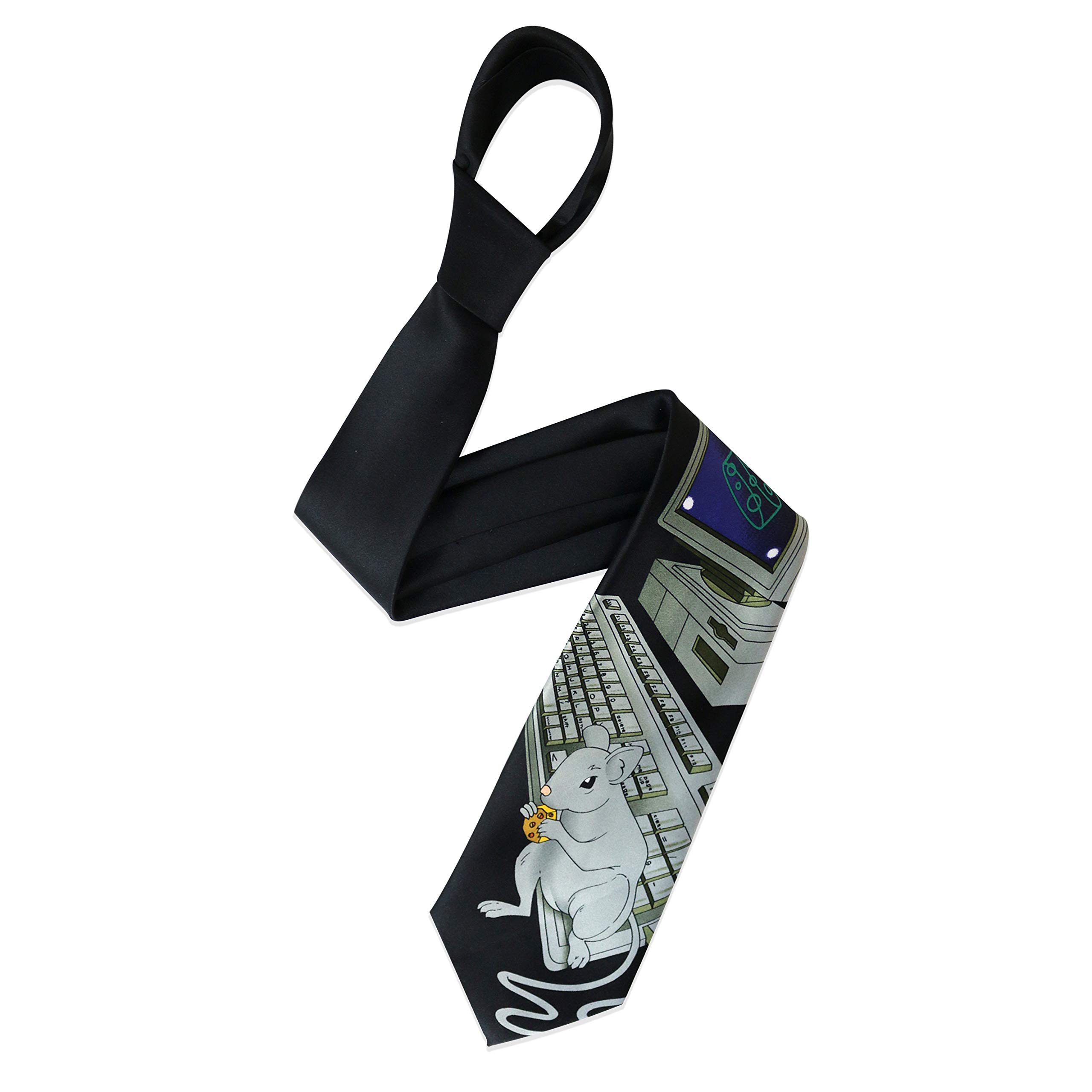 The Tie Company Men's 2 - Computer Mouse The Tie Co™ Printed Collection Wide Ties - Musical/Usa/Novelty (2 - Computer Mouse)
