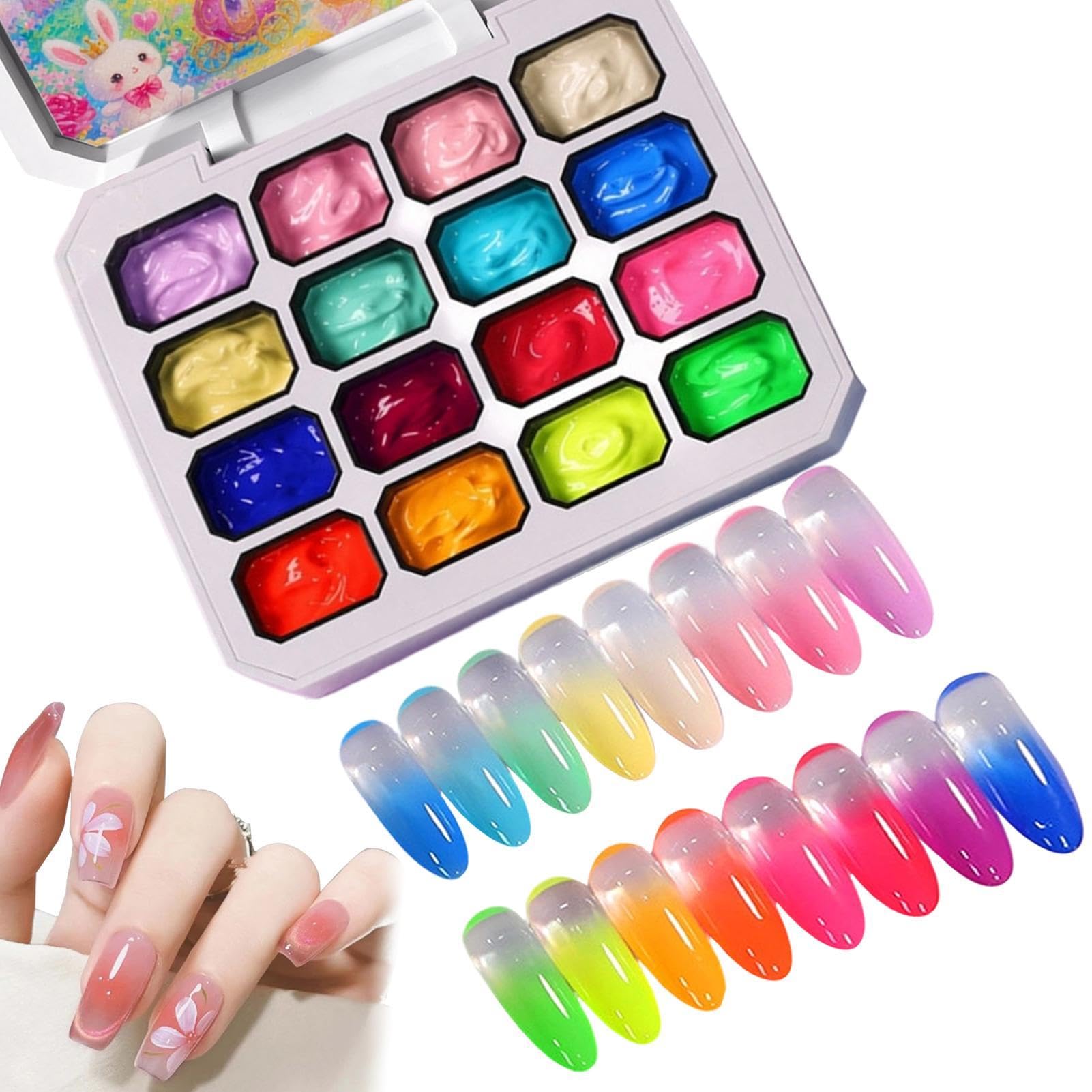 Pinturas de uñas en gel 16 colores sin