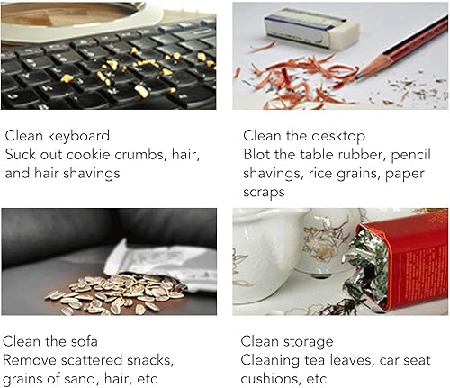 Miniatura 2 de Mini aspiradora de escritorio de dibujos animados mariquita barredora de papel de vacío portátil forma de mariquita para lindas aspiradoras de mano