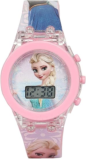 Mashoor Party Maker Kids Analog Led Light Digital Frozen Watch for Girls Kids Pack of 1 Pink