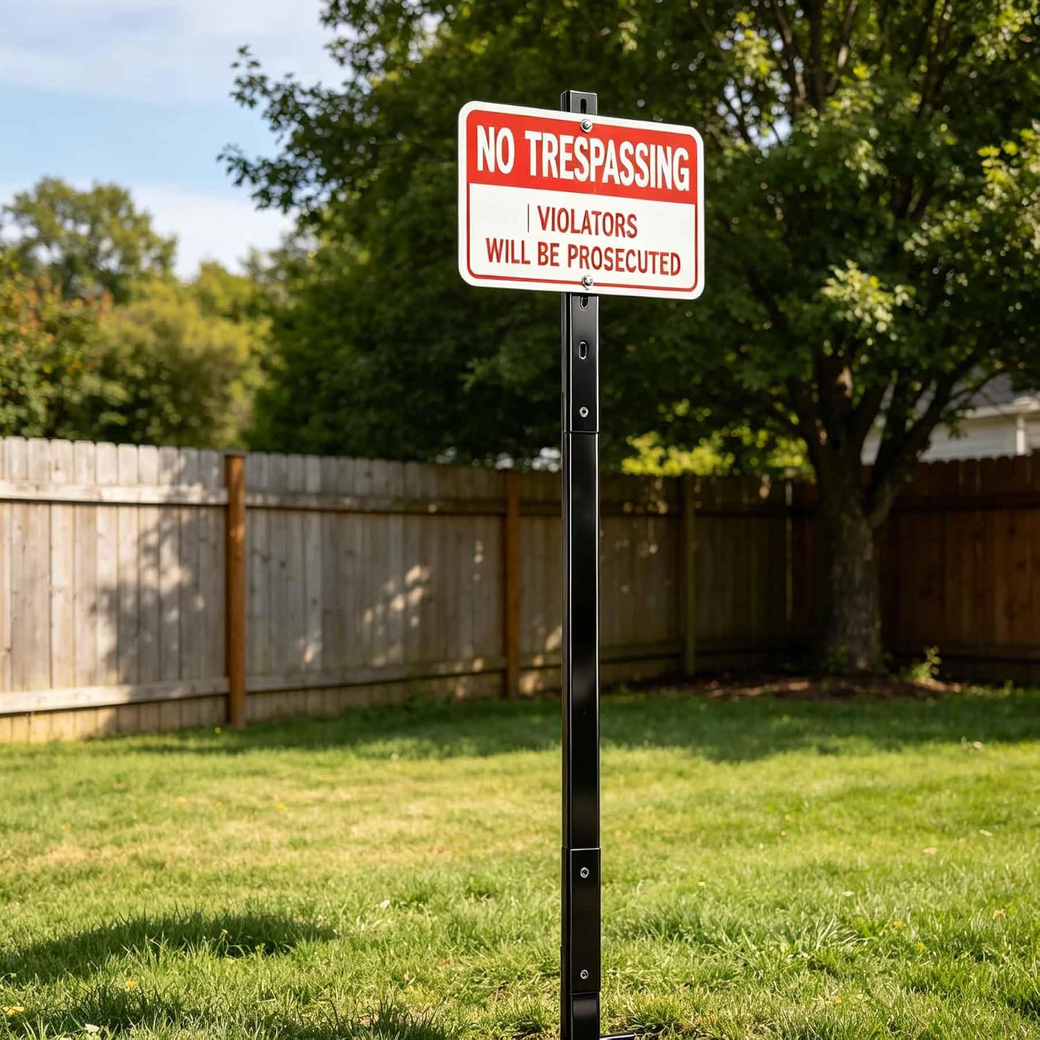 Heavy Duty Metal Sign Posts, 47" Rust Yard Stakes for Real Estate, 2 Pack image 4