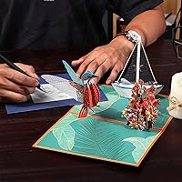 Vista 4 de Tarjetas de felicitación 3D de colibrí, tarjetas de felicitación 3D, tarjetas para mamá, papá, esposa, amigo, compañero de trabajo, cumpleaños, día